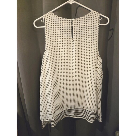 Max Studio Top Womens White Tank Blouse Shirt, Medium - Picture 4 of 8